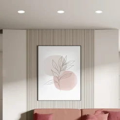 Indbygningslampe Jeft, Ø 9 cm, hvid, sæt med 3, tænd/sluk, fast^Briloner Discount