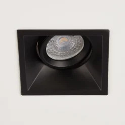 Indbygningslampe Slim Trim Square, sort, 9 x 9 cm, aluminium, GU10^Searchlight Hot