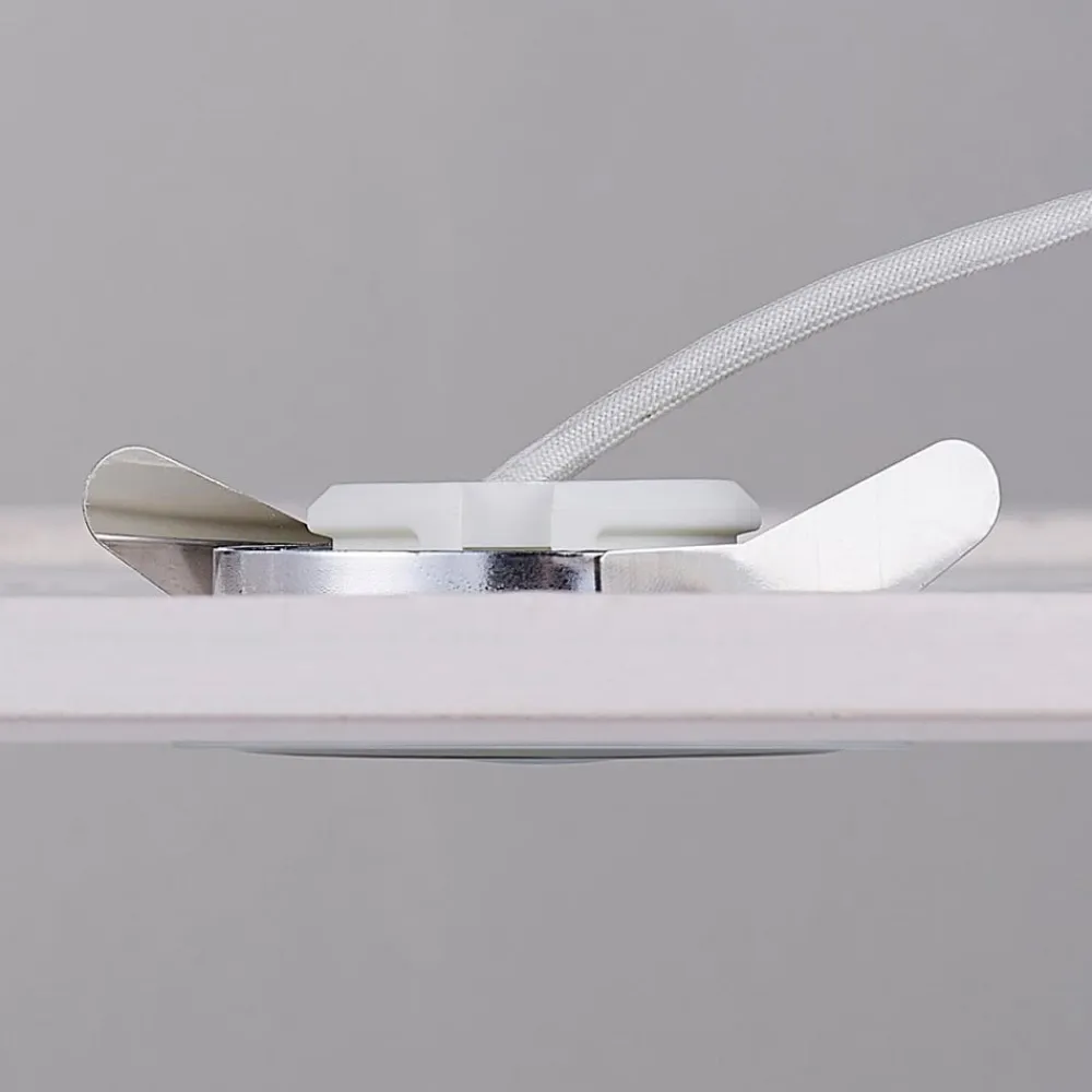 Lindby Loftlamper|Indbygningsspots>Indbygningslamper i krom med LED, kantet sæt med 3 stk