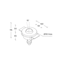 TECNICO by Sforzin Indbygningsspots>Indbygningsspot Lelanto, sort, gips, Ø 10 cm, GU10