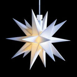 Indendørs dekostjerne 18 takker, Ø 12 cm, hvid^STERNTALER