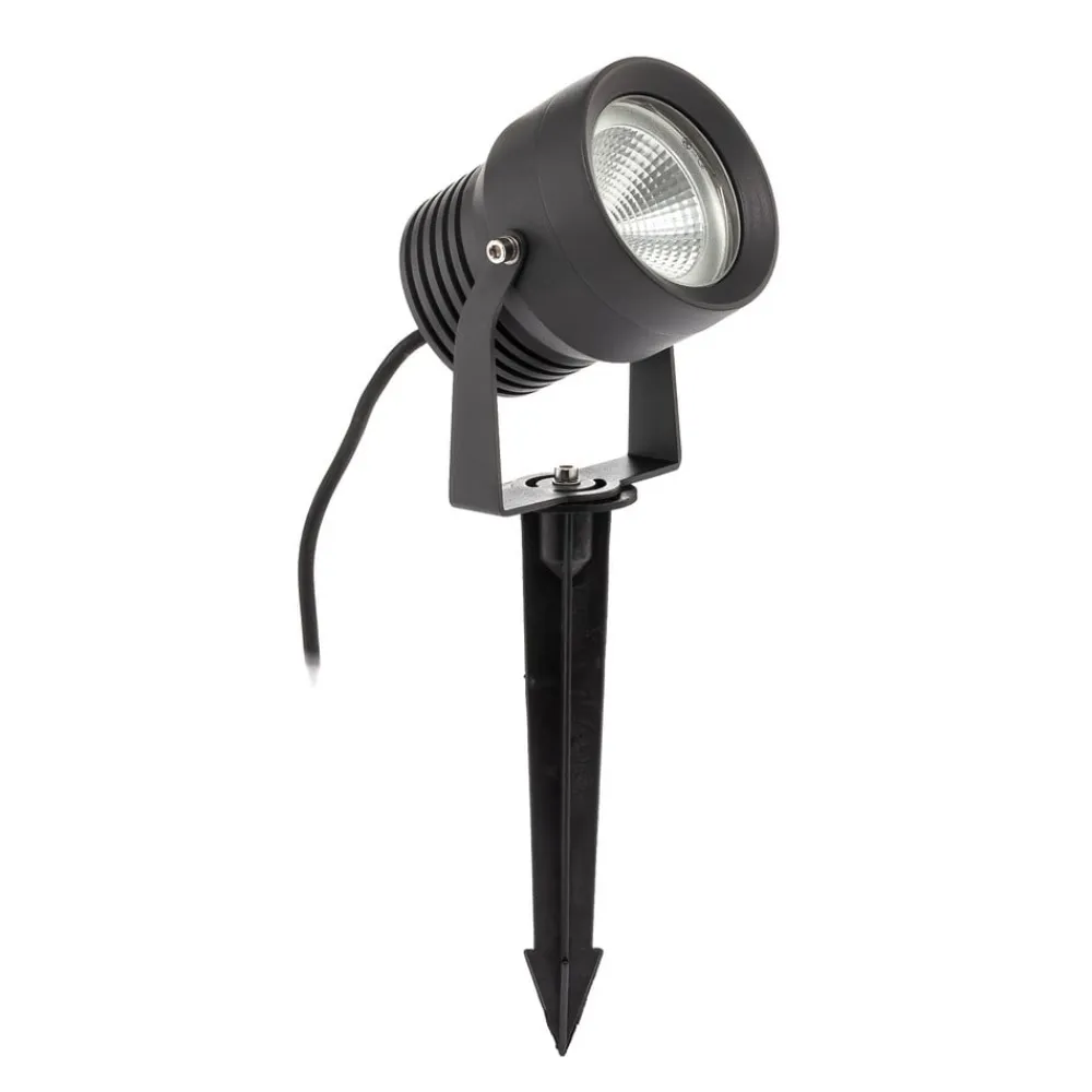 Irina udendørs LED-spot, jordspyd, stik, grå, metal^Lucande Clearance