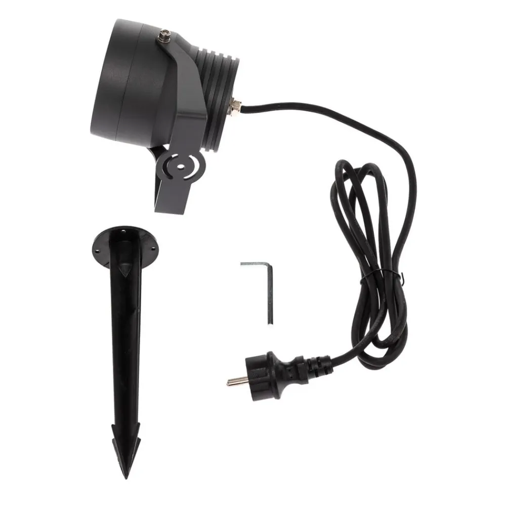 Irina udendørs LED-spot, jordspyd, stik, grå, metal^Lucande Clearance