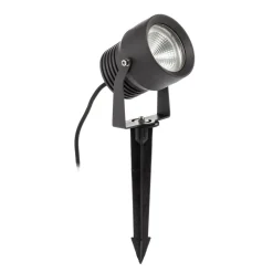 Irina udendørs LED-spot, sæt med 3, jordspyd, stik, grå^Lucande Sale