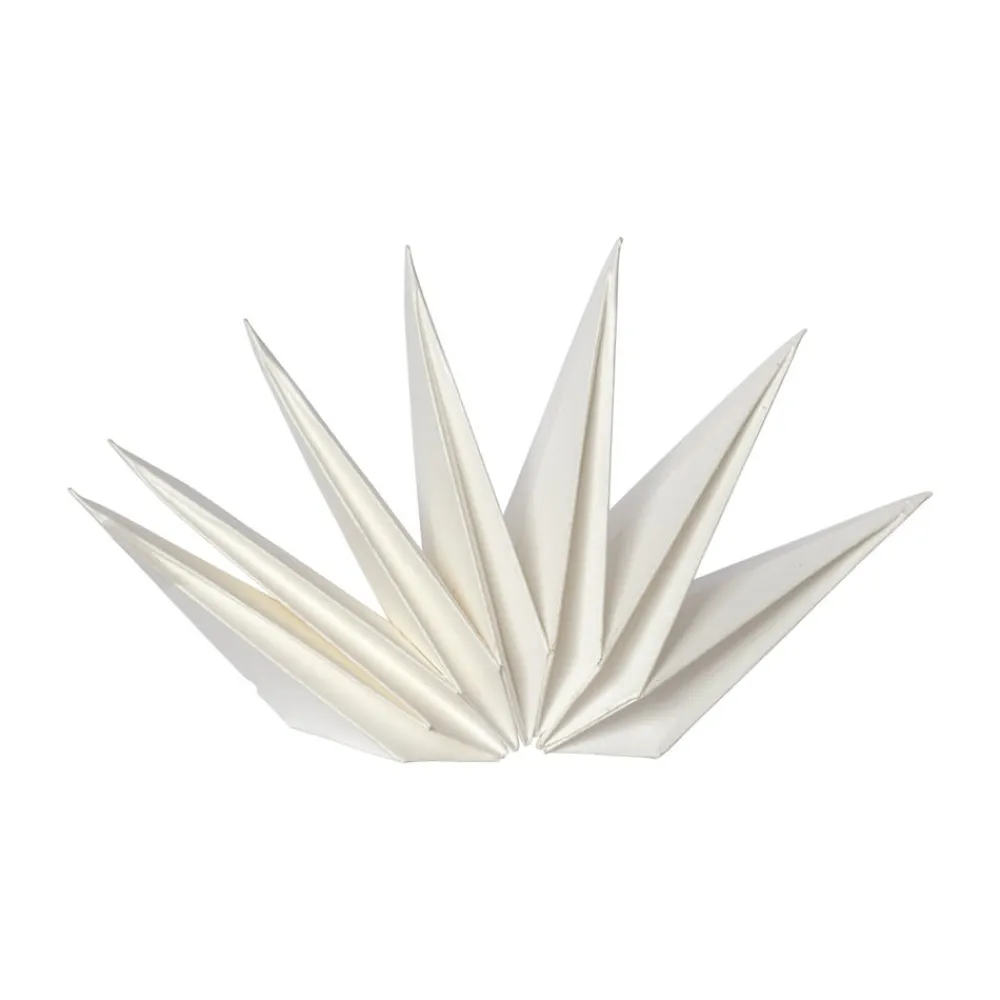 STAR TRADING Dekorationsbelysning|Julepynt>Isa papirstjerne til trætop, hvid med metalspiral