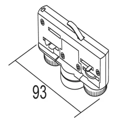 Adapter, 3-faset, 220-240 V, 10 kg, sort^Ivela New