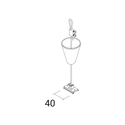 Ivela ophæng SQUARE 48 V, hvid, pendelhøjde 200 cm