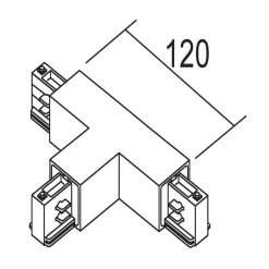 Ivela T-stik jord venstre, sort