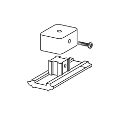 væg- og loftbeslag SQUARE 48 V, sort^Ivela Best