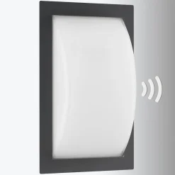 LCD Væglampe Med Sensor>Ivett udendørs LED-væglampe, grafit, bevægelsessensor