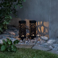 STAR TRADING Izola LED-solcellelampe, jordspyd sæt med 2