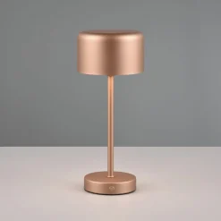 Jeff LED genopladelig bordlampe, kaffe, højde 30 cm, metal^Reality Leuchten Clearance
