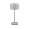 Jeff LED genopladelig bordlampe, grå, højde 30 cm, metal^Reality Leuchten Outlet
