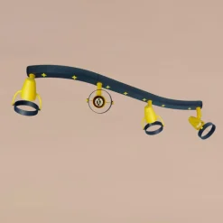 Børn Niermann Standby Joan loftspot, blå-gul, 70 cm, plast, 4 x GU10