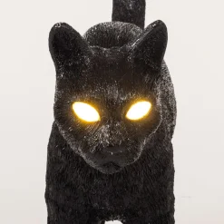 SELETTI Jobby The Cat deko LED-bordlampe, sort