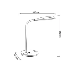 Joni LED-bordlampe, hvid, højde 34 cm, CCT, dæmpbar^Brilliant Sale