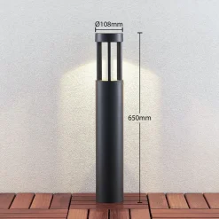Lindby Jordis LED-gadelampe i mørkegrå