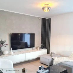 Lucide Judi loftslampe af glas, Ø 30,5 cm