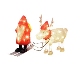 Julemand og Rensdyr LED-dekorationslampe, IP44^Konstsmide Christmas New