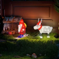 Julemand og Rensdyr LED-dekorationslampe, IP44^Konstsmide Christmas New