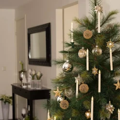 Konstsmide Christmas Juletræslys LED kabelløs 16 cm, hvid, 10 lyskilder