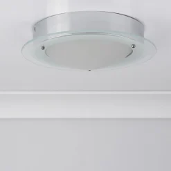 Searchlight Loftlamper>JUNA - loftlampe til badeværelses med glaskant