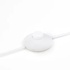 Brilliant June gulvlampe med skærm af pap, hvid