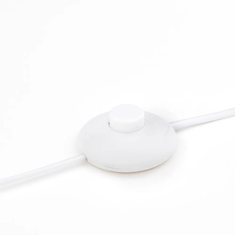 Brilliant June gulvlampe med skærm af pap, hvid