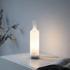 JUST LIGHT. bordlampe Bottle, opal hvid, glas, E14^JUST LIGHT. GmbH Online