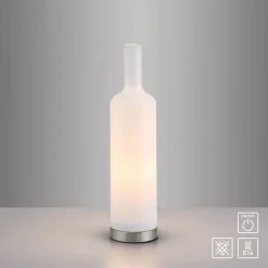 JUST LIGHT. bordlampe Bottle, opal hvid, glas, E14^JUST LIGHT. GmbH Online