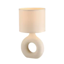 JUST LIGHT. GmbH Bordlamper>JUST LIGHT. Carara bordlampe, keramisk fod, beige