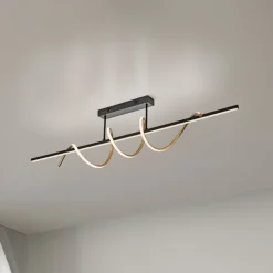 JUST LIGHT. GmbH JUST LIGHT. Emanda loftlampe, jern, sort-messing