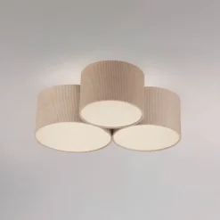 JUST LIGHT. GmbH Loftlamper>JUST LIGHT. Grøn Duro loftlampe, tekstil, 3 lyskilder