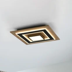 JUST LIGHT. LED loftlampe Tola, kantet, 2 lyskilder, træ, 3000 K^JUST LIGHT. GmbH Hot