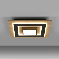 JUST LIGHT. LED loftlampe Tola, kantet, 2 lyskilder, træ, 3000 K^JUST LIGHT. GmbH Hot