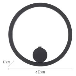 JUST LIGHT. GmbH JUST LIGHT. LED-batteridrevet væglampe Archie, sort, 3.000 K
