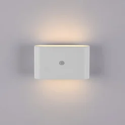 JUST LIGHT. GmbH JUST LIGHT. LED-batteridrevet væglampe Ziddy, hvid, sensor 3.000 K