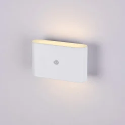 JUST LIGHT. GmbH JUST LIGHT. LED-batteridrevet væglampe Ziddy, hvid, sensor 3.000 K