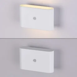 JUST LIGHT. GmbH JUST LIGHT. LED-batteridrevet væglampe Ziddy, hvid, sensor 3.000 K