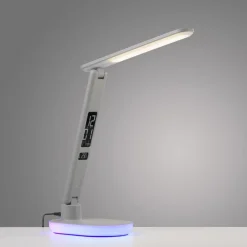 JUST LIGHT. GmbH JUST LIGHT. LED-bordlampe Tina, ABS, CCT, RGB, hvid