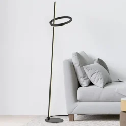 JUST LIGHT. GmbH JUST LIGHT. LED-gulvlampe Ritus sort jern Dæmper 3.000 K