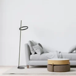 JUST LIGHT. GmbH JUST LIGHT. LED-gulvlampe Ritus sort jern Dæmper 3.000 K