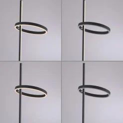 JUST LIGHT. GmbH JUST LIGHT. LED-gulvlampe Ritus sort jern Dæmper 3.000 K