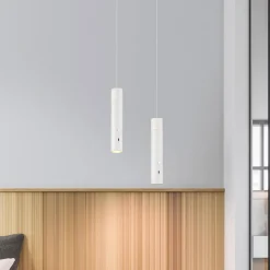 JUST LIGHT. GmbH Pendellamper>JUST LIGHT. LED-hængelampe med batteri, hvid, jern