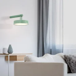 JUST LIGHT. GmbH JUST LIGHT. LED-væglampe Arma, grøn, plast IP44