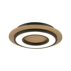 JUST LIGHT. GmbH JUST LIGHT. Loftlampe Tola, rund, træ, 3.000 K