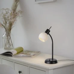 JUST LIGHT. Loki bordlampe, sort, jern, glas^JUST LIGHT. GmbH Outlet