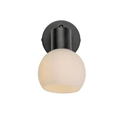 JUST LIGHT. GmbH JUST LIGHT. Loki væglampe, sort, jern, glas