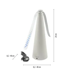 JUST LIGHT. Swat fluepiskeris, batteridrevet, hvid^JUST LIGHT. GmbH New