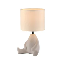 JUST LIGHT. Ted bordlampe, keramik, siddende, sandbeige^JUST LIGHT. GmbH Discount